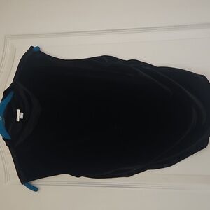 a new day Classic Velvet Black Top